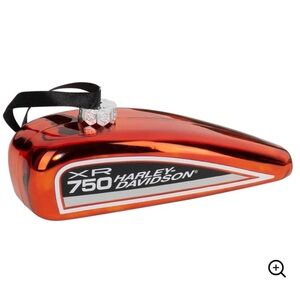 Harley-Davidson XR 750 Classic Tank Holiday Blown Glass Ornament